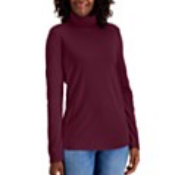 Karen Scott Petite Long-Sleeve Turtleneck - Picture 1 of 1